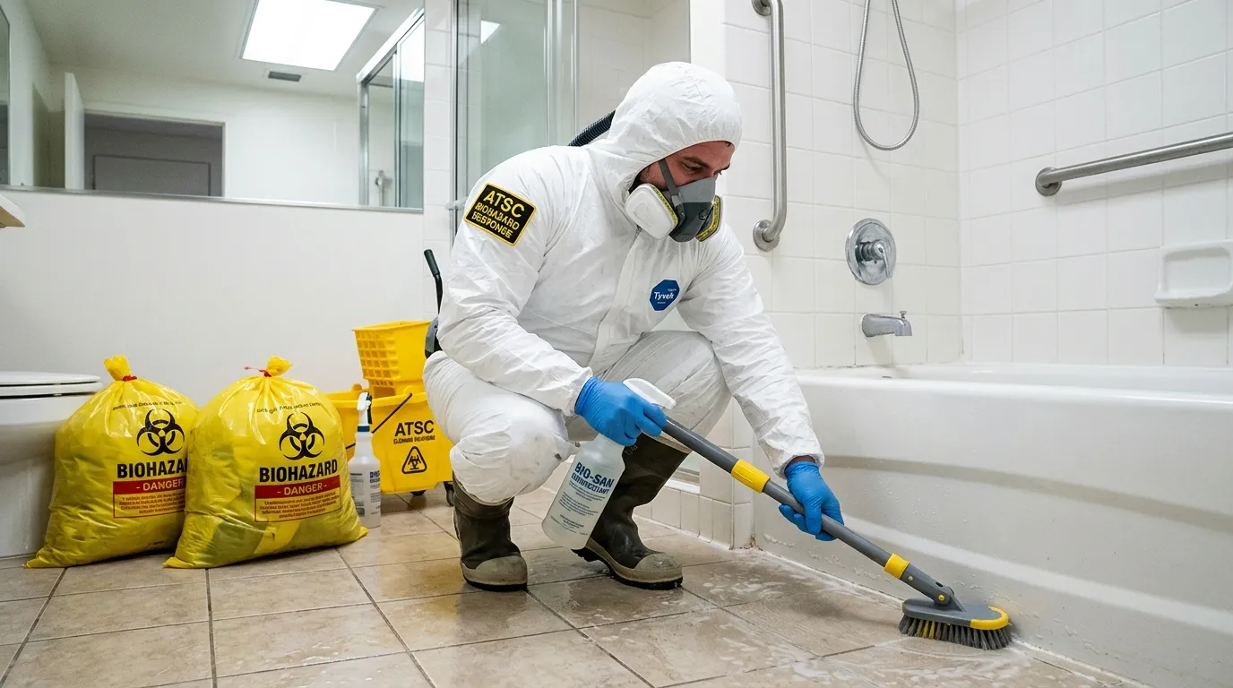 Decontamination equipment deployed for Blood Cleanup in Hillcrest